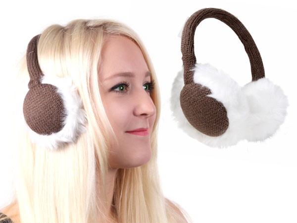 Ohrwärmer gestrickt Ohrenschützer Plüsch Earmuffs Ohrenwärmer